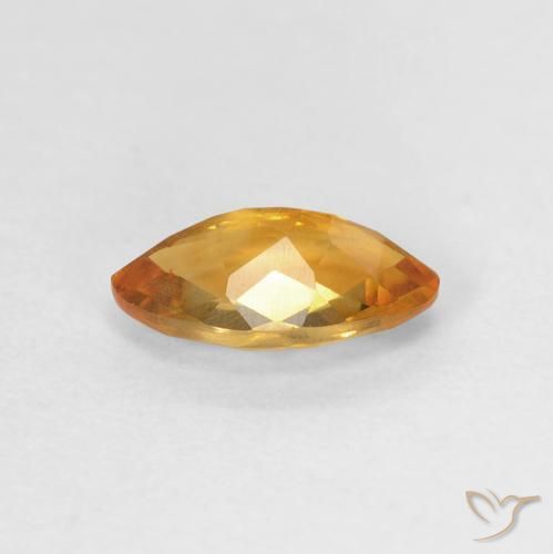 Citrino Arancio Scuro-Oro naturale da 0.87 ct, Taglio marquise, VVS-VS