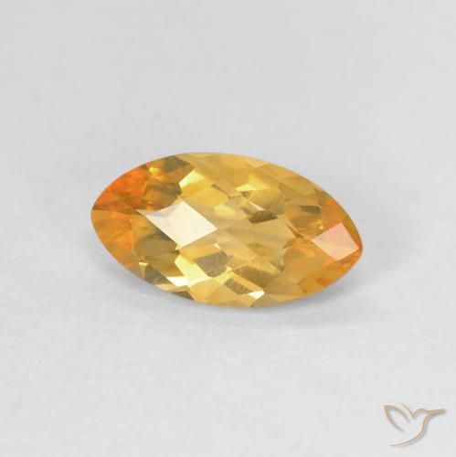Citrino Medium Light-Golden naturale da 0.89 ct, Taglio marquise, VVS-VS