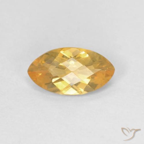 0.85ct Naturale Arancio Medio Citrino, Taglio marquise, VVS-VS