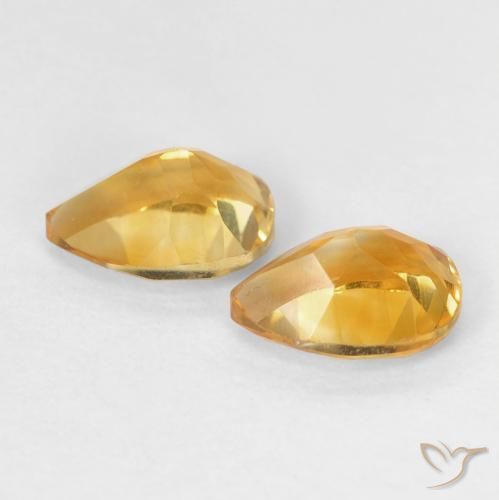 Gemme di Citrino Arancio-Oro naturale da 1.46 ct, Forma a pera, VVS-VS
