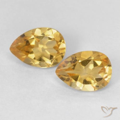 1.40ctw Naturale Arancio-Oro Citrino, Forma a pera, VVS-VS