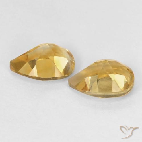 Gemme di Citrino Arancio-Oro naturale da 1.40 ct, Forma a pera, VVS-VS