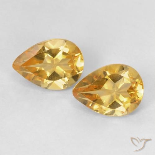 1.44ctw Naturale Arancio-Oro Citrino, Forma a pera, VVS-VS