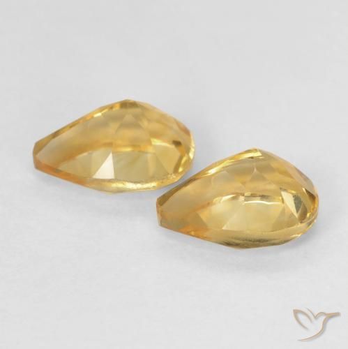 Gemme di Citrino Arancio-Oro naturale da 1.44 ct, Forma a pera, VVS-VS