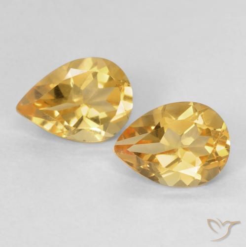 1.41ctw Naturale Dorato Citrino, Forma a pera, VVS-VS