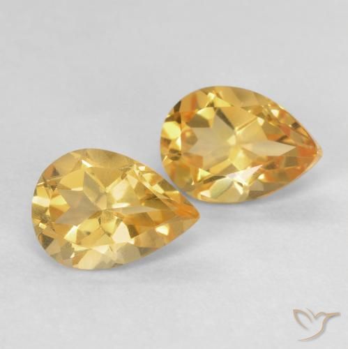 Gemme di Citrino Dorato naturale da 1.41 ct, Forma a pera, VVS-VS