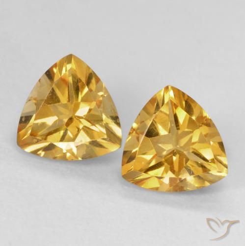1.49ctw Naturale Dorato Citrino, Taglio trillion, VVS-VS