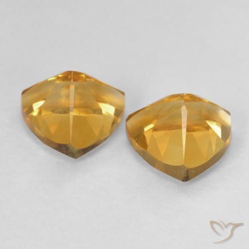 Gemme di Citrino Dorato naturale da 1.49 ct, Taglio trillion, VVS-VS