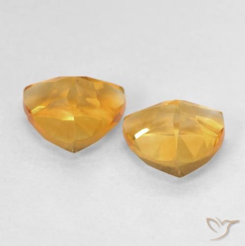 Gemme di Citrino Dorato naturale da 1.45 ct, Taglio trillion, VVS