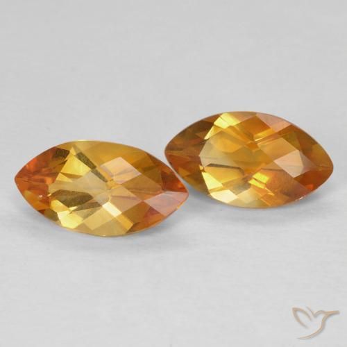 Gemme di Citrino Arancio Scuro-Oro naturale da 1.77 ct, Taglio marquise, VS