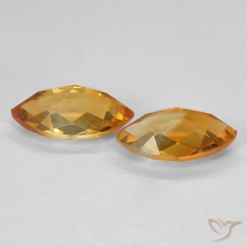 Gemme di Citrino Arancio Scuro-Oro naturale da 1.77 ct, Taglio marquise, VS