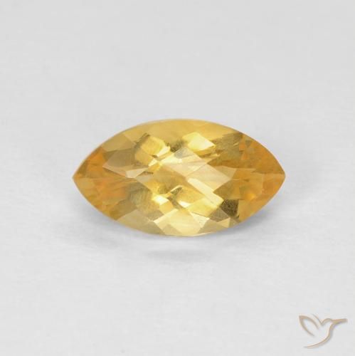 0.97ct Naturale Arancio-Oro Citrino, Taglio marquise, VS