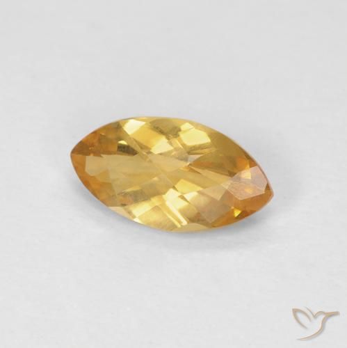 Citrino Medium Light Orange-Gold naturale da 0.81 ct, Taglio marquise, VS
