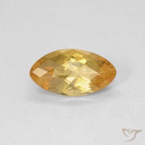 0.92ct Naturale Arancio-Oro Citrino, Taglio marquise, VS