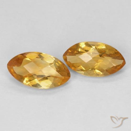 Gemme di Citrino Arancio-Oro naturale da 1.65 ct, Taglio marquise, VS