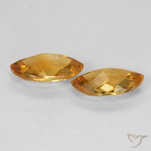 Gemme di Citrino Arancio-Oro naturale da 1.65 ct, Taglio marquise, VS