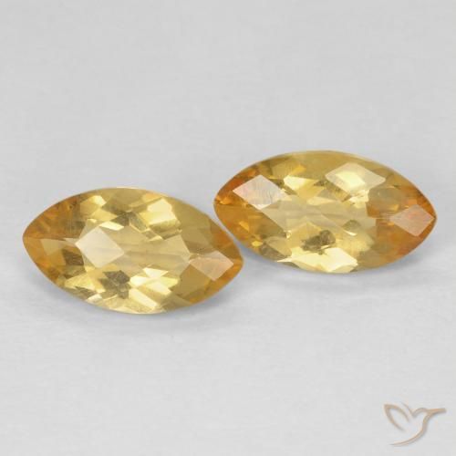 Gemme di Citrino Dorato naturale da 1.69 ct, Taglio marquise, VS