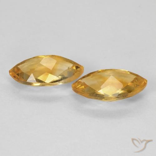 Gemme di Citrino Medium Light Orange-Gold naturale da 1.80 ct, Taglio marquise, VS