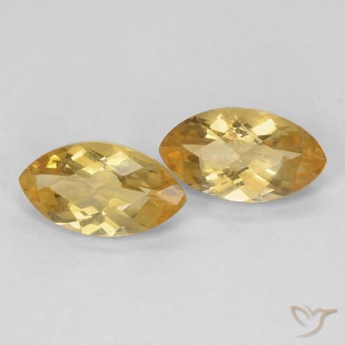 Gemme di Citrino Dorato naturale da 1.82 ct, Taglio marquise, VS