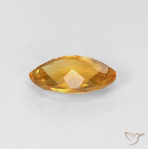 Citrino Arancio dorato naturale da 0.92 ct, Taglio marquise, VVS-VS
