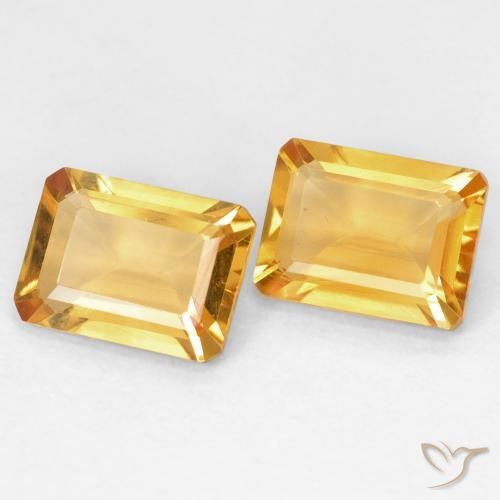 Gemme di Citrino Medium Light Orange-Gold naturale da 2.66 ct, Ottagonale / Taglio smeraldo, VVS