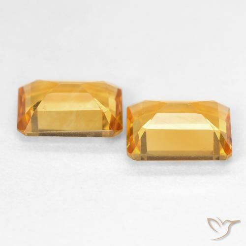 Gemme di Citrino Medium Light Orange-Gold naturale da 2.66 ct, Ottagonale / Taglio smeraldo, VVS