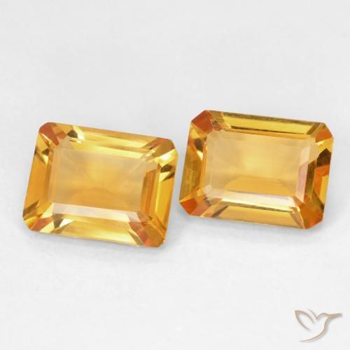 Gemme di Citrino Medium Light Orange-Gold naturale da 2.58 ct, Ottagonale / Taglio smeraldo, VVS