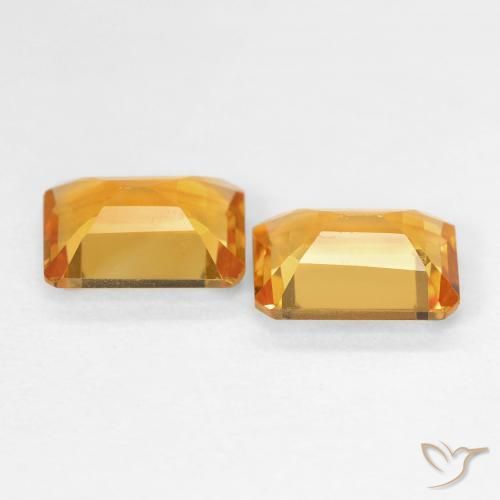 Gemme di Citrino Medium Light Orange-Gold naturale da 2.58 ct, Ottagonale / Taglio smeraldo, VVS