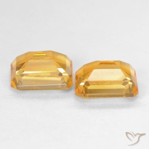 Gemme di Citrino Arancio-Oro naturale da 3.20 ct, Ottagonale / Taglio smeraldo, VVS