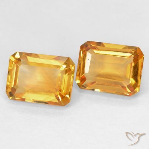 Gemme di Citrino Medium Light Orange-Gold naturale da 3.17 ct, Ottagonale / Taglio smeraldo, VVS