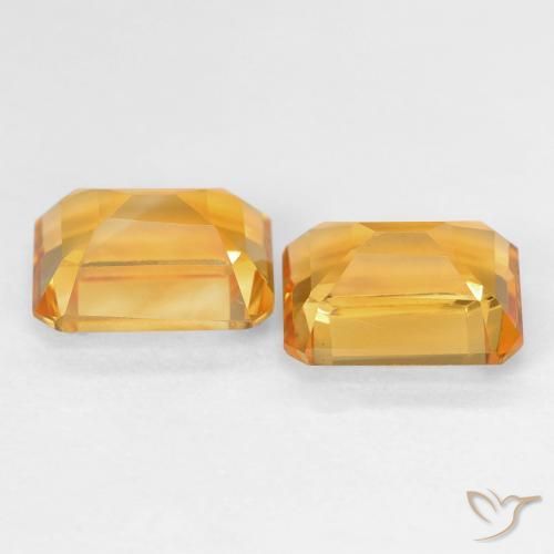 Gemme di Citrino Medium Light Orange-Gold naturale da 3.17 ct, Ottagonale / Taglio smeraldo, VVS