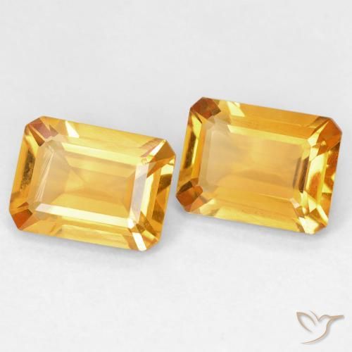 Gemme di Citrino Arancio-Oro naturale da 2.82 ct, Ottagonale / Taglio smeraldo, VVS