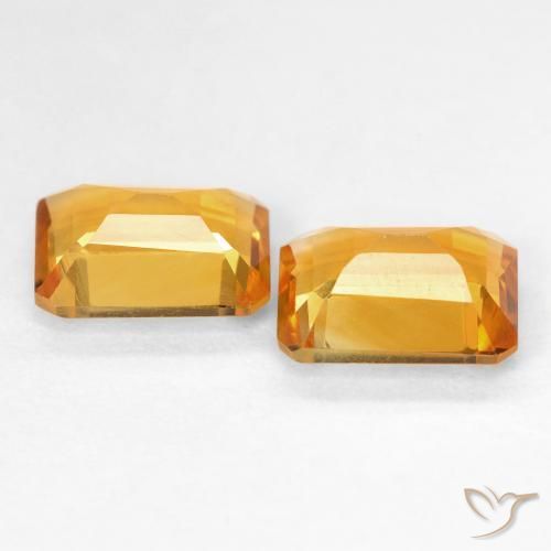Gemme di Citrino Arancio-Oro naturale da 2.82 ct, Ottagonale / Taglio smeraldo, VVS