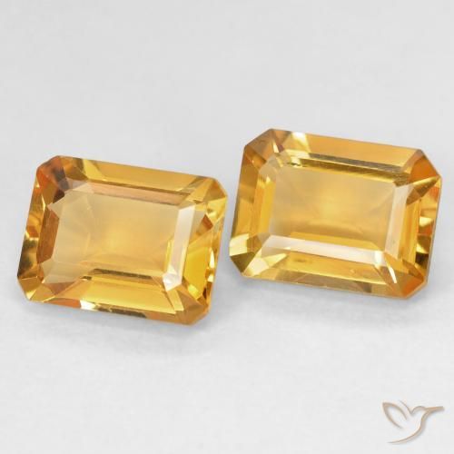 Gemme di Citrino Arancio-Oro naturale da 2.96 ct, Ottagonale / Taglio smeraldo, VVS