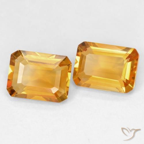Gemme di Citrino Medium Light Orange-Gold naturale da 2.91 ct, Ottagonale / Taglio smeraldo, VVS