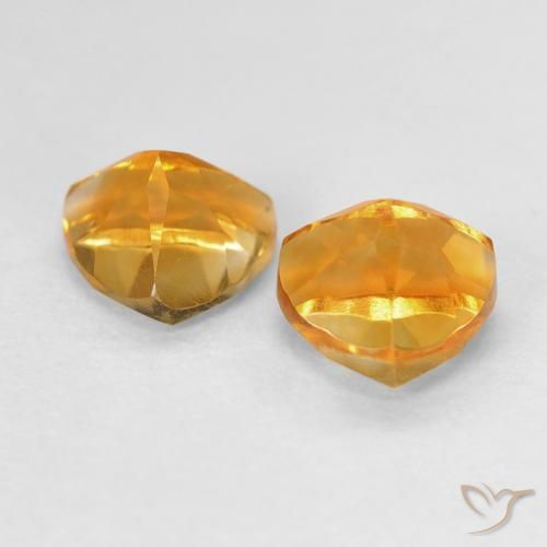 Gemme di Citrino Medium Light Orange-Gold naturale da 1.68 ct, Taglio trillion, VVS-VS