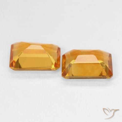 Gemme di Citrino Arancio Medio naturale da 2.57 ct, Ottagonale / Taglio smeraldo, VVS-VS