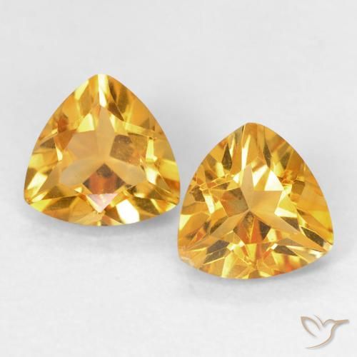 1.37ctw Naturale Arancio Medio Citrino, Taglio trillion, VS