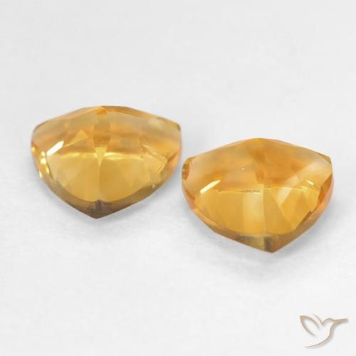 Gemme di Citrino Arancio Medio naturale da 1.37 ct, Taglio trillion, VS
