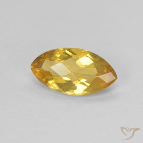 Citrino Oro medio naturale da 0.81 ct, Taglio marquise, VVS-VS