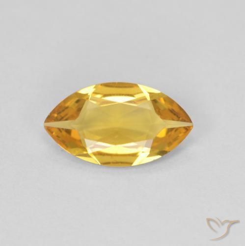 0.65ct Naturale Dorato Citrino, Taglio marquise, VVS-VS