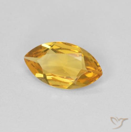 Citrino Dorato naturale da 0.65 ct, Taglio marquise, VVS-VS