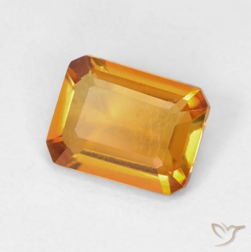 Citrino Arancio-Oro naturale da 1.22 ct, Ottagonale / Taglio smeraldo, VVS