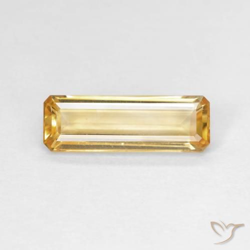 1.37ct Naturale Dorato Citrino, Taglio smeraldo, VVS