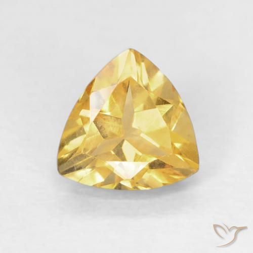 0.94ct Naturale Oro medio Citrino, Taglio trillion, VVS