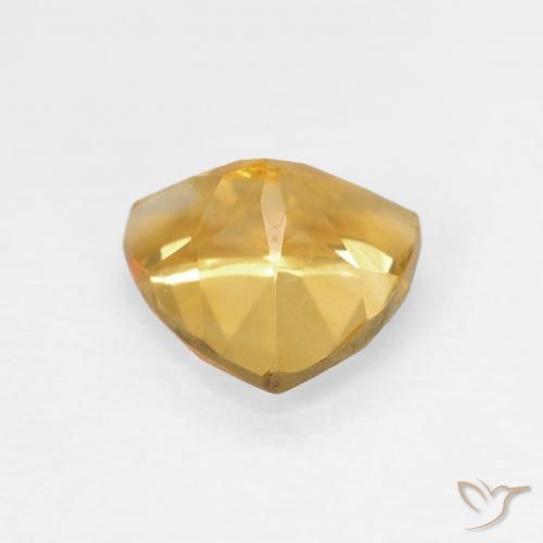 Citrino Oro medio naturale da 0.94 ct, Taglio trillion, VVS
