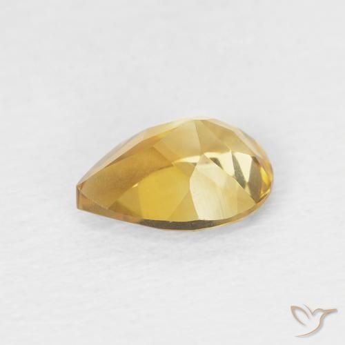 Citrino Dorato chiaro naturale da 0.67 ct, Forma a pera, VVS