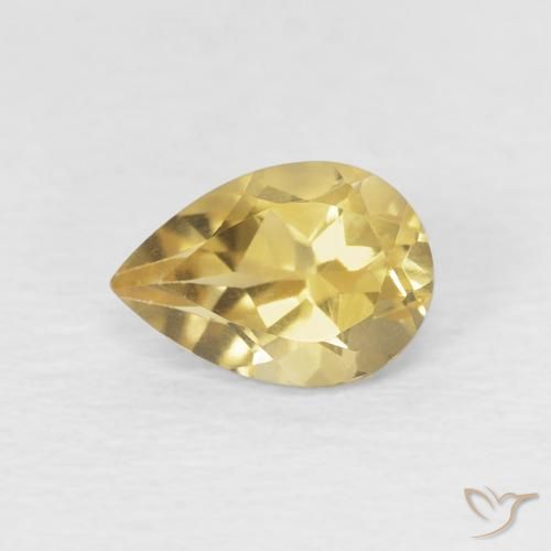 0.66ct Naturale Dorato Citrino, Forma a pera, VVS