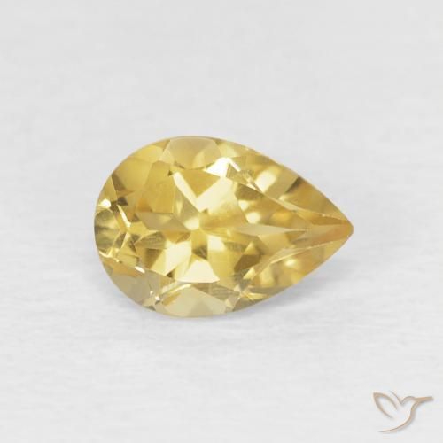 Citrino Dorato naturale da 0.66 ct, Forma a pera, VVS