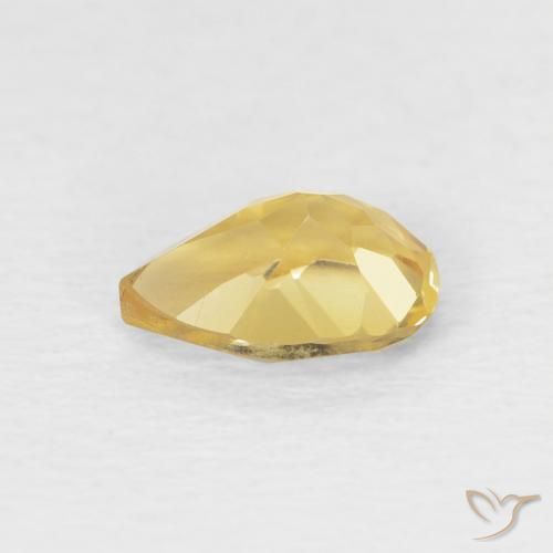 Citrino Arancio dorato naturale da 0.67 ct, Forma a pera, VVS